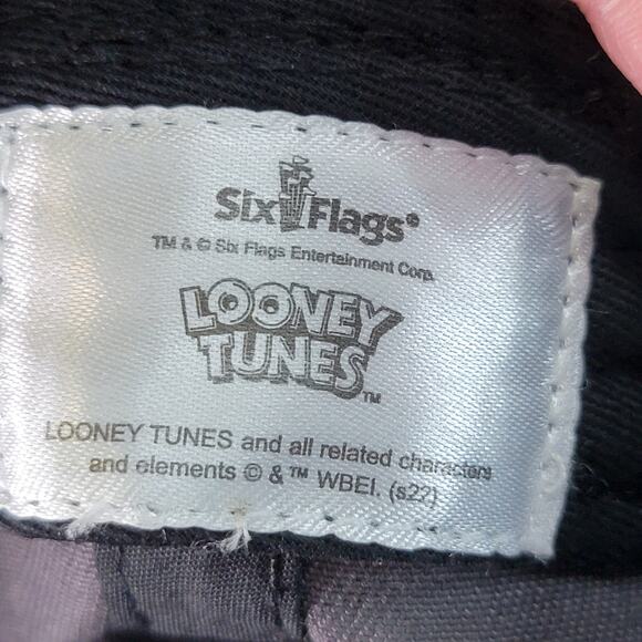 Six Flags Looney Tunes Grey Camo Snap Back Hat w/ Embroidered Taz - Picture 7 of 7